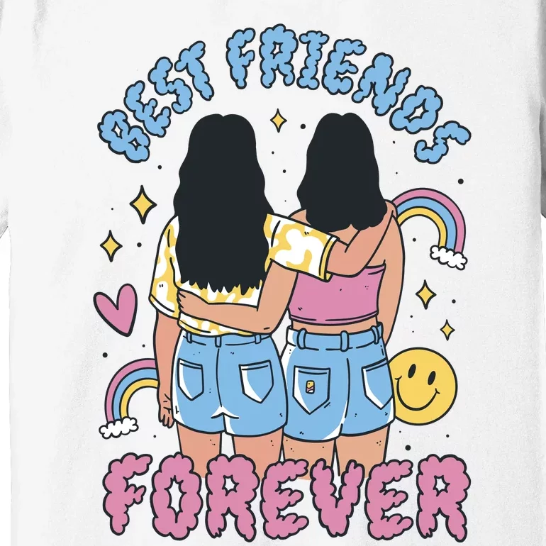 Best Friends Forever Retro Cute Gift Premium T-Shirt