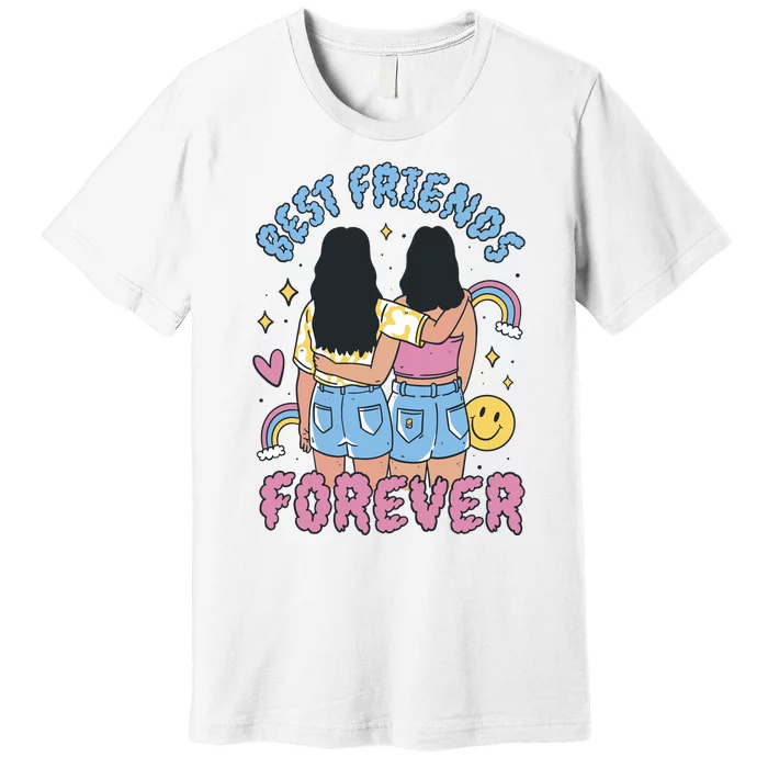 Best Friends Forever Retro Cute Gift Premium T-Shirt