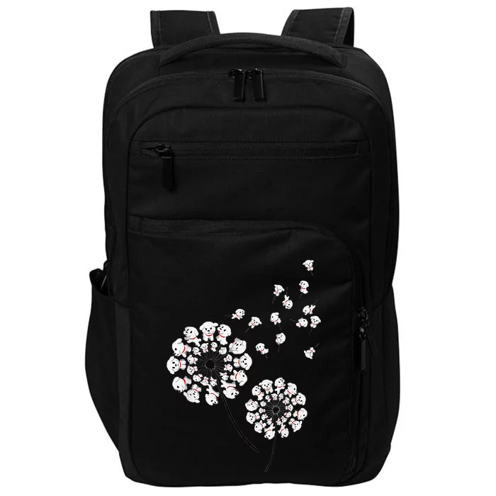 Bichon Frise Flower Fly Dandelion Funny Dog Lover Impact Tech Backpack