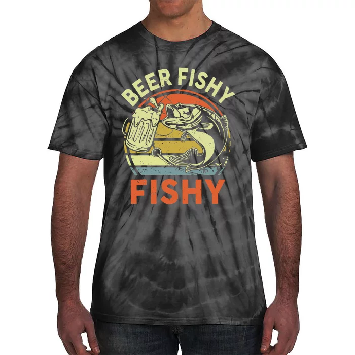 Beer Fishy Fishy Vintage Fishing Beer Tie-Dye T-Shirt