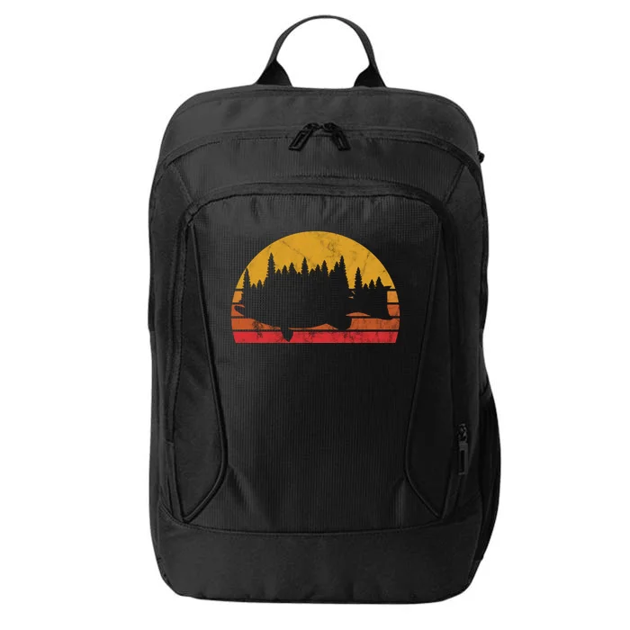 Bass Fishing Forest Sunset City Backpack