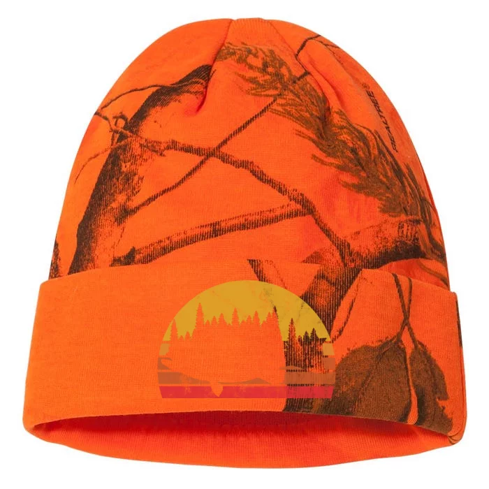 Bass Fishing Forest Sunset Kati - 12in Camo Beanie