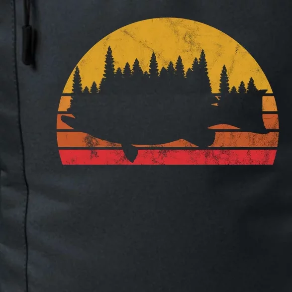 Bass Fishing Forest Sunset Daily Commute Backpack