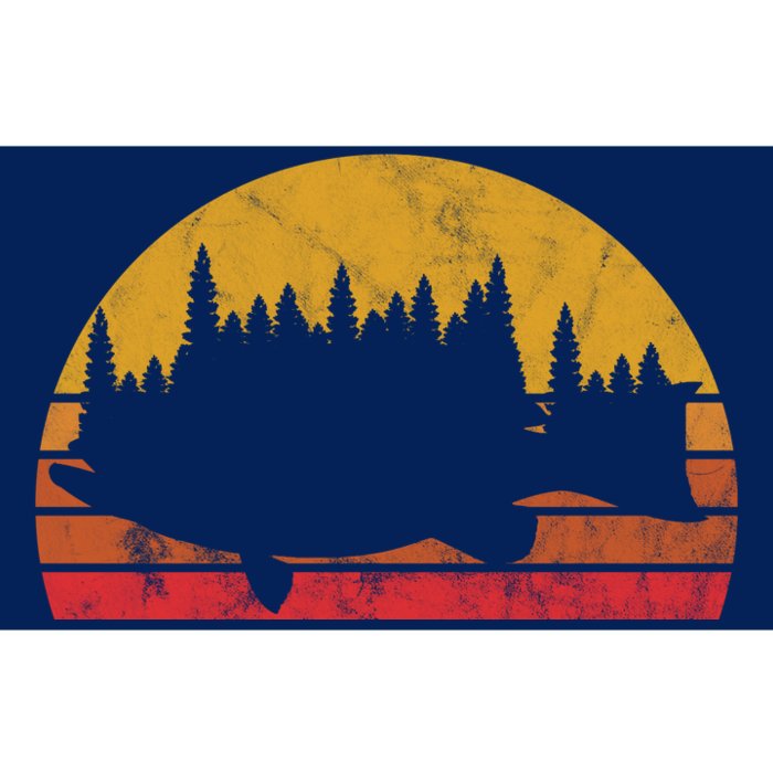 Bass Fishing Forest Sunset Bumper Sticker