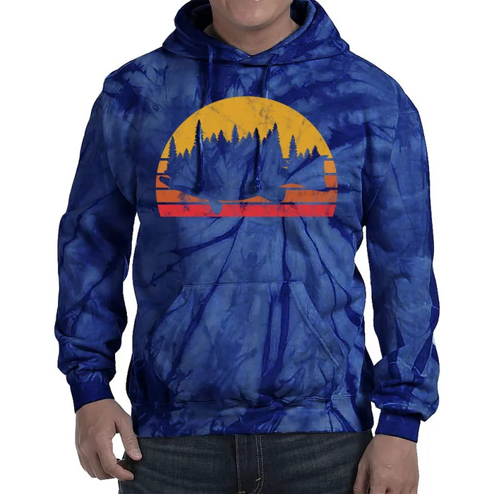 Bass Fishing Forest Sunset Tie Dye Hoodie