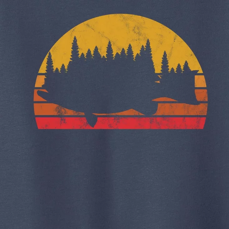 Bass Fishing Forest Sunset Toddler T-Shirt