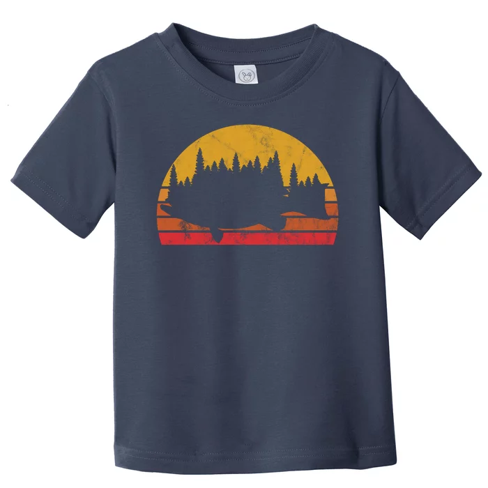 Bass Fishing Forest Sunset Toddler T-Shirt