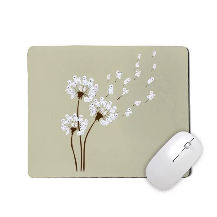 Bichon Frise Flower Fly Dandelion Funny Dog Lovers Women Mousepad