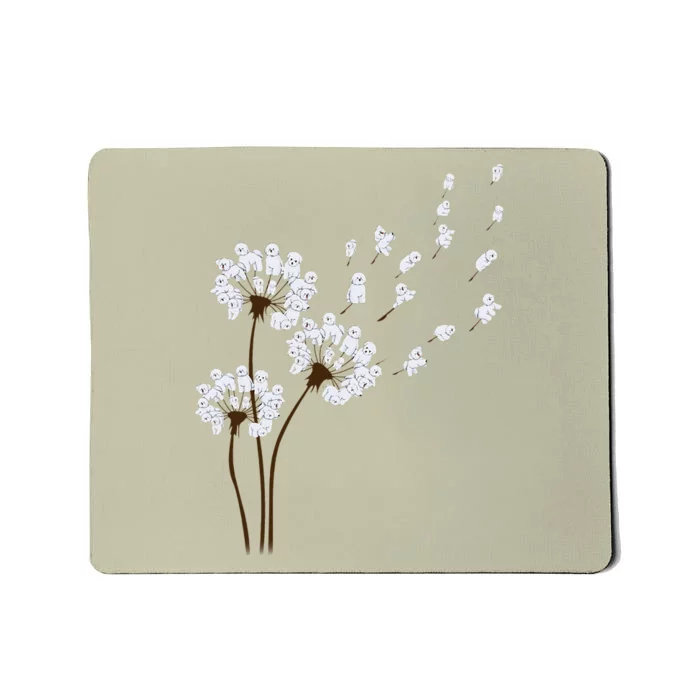 Bichon Frise Flower Fly Dandelion Funny Dog Lovers Women Mousepad