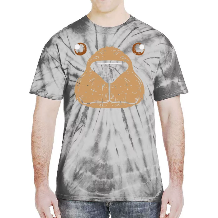 Bear Face Funny Easy Lazy Halloween Costume Tie-Dye T-Shirt