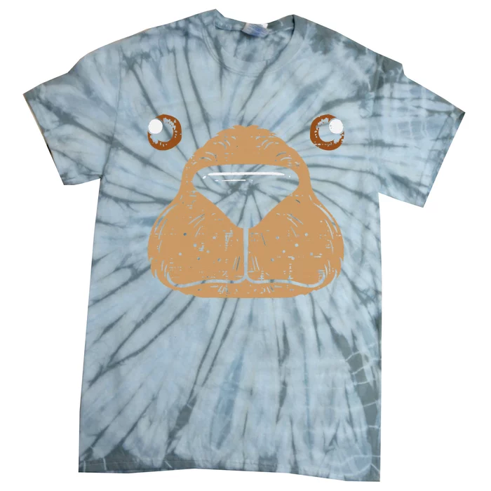 Bear Face Funny Easy Lazy Halloween Costume Tie-Dye T-Shirt