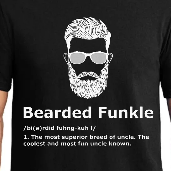 Bearded Funkle Funny Uncle Definition Pajama Set