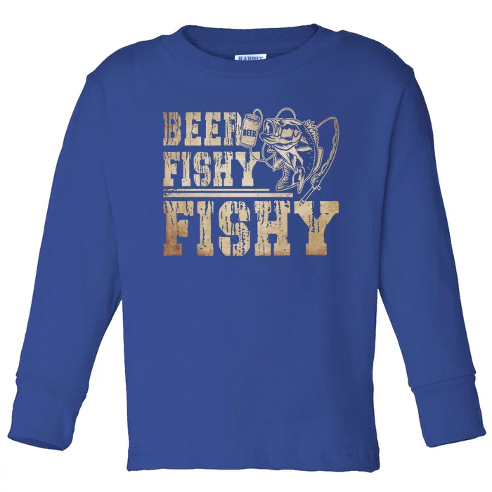 Beer Fishy Fishy Funny Fishing Gift Toddler Long Sleeve Shirt