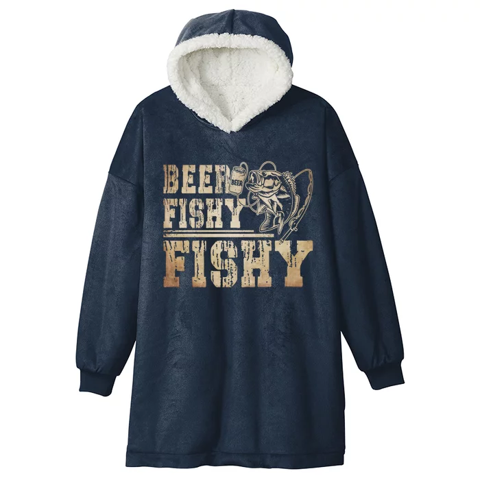 Beer Fishy Fishy Funny Fishing Gift Hooded Wearable Blanket