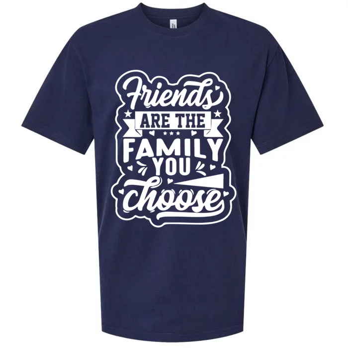 Best Friend’s Gift Friends Are The Family You Choose Gift Sueded Cloud Jersey T-Shirt