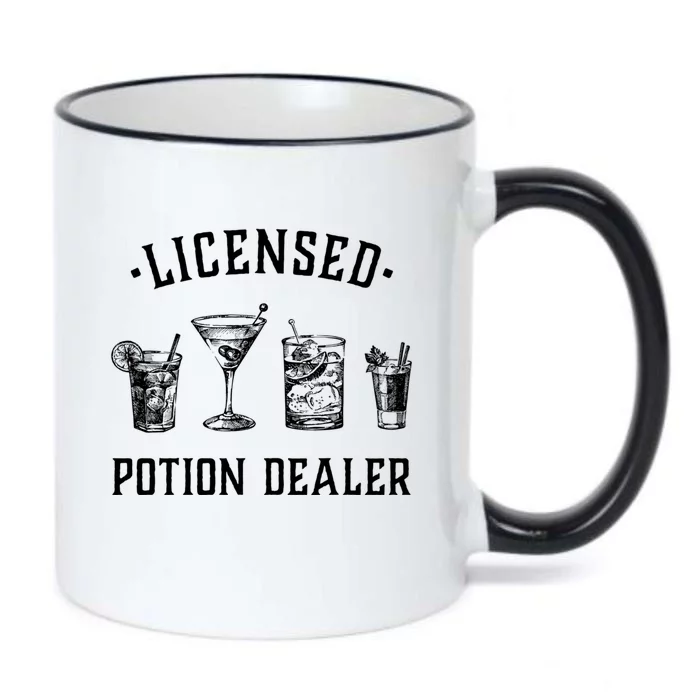 Bartender Funny Gift Licensed Potion Dealer Funny Gift Cocktail Art Funny Gift Black Color Changing Mug