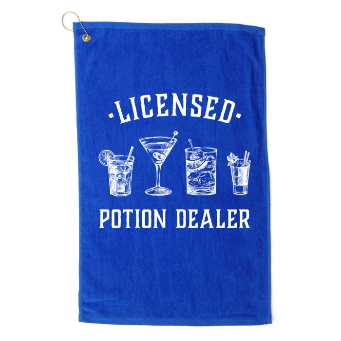 Bartender Funny Gift Licensed Potion Dealer Funny Gift Cocktail Art Funny Gift Platinum Collection Golf Towel