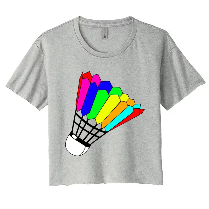 Badminton Fan Gift Women's Crop Top Tee