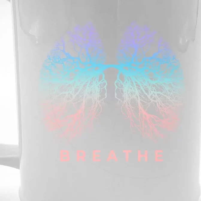 Breathe Funny Gift Tree Lungs Of Nature Just Breathe Tree Of Life Gift Front & Back Beer Stein