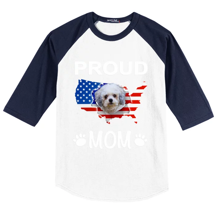 Bolonka Funny Gift Bolonka Dog Bolonka Proud Patriot Mom Cool Gift Baseball Sleeve Shirt