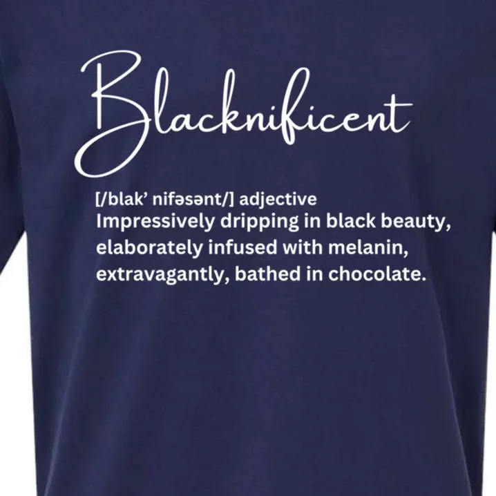 Blacknificent Funny Gift Sueded Cloud Jersey T-Shirt