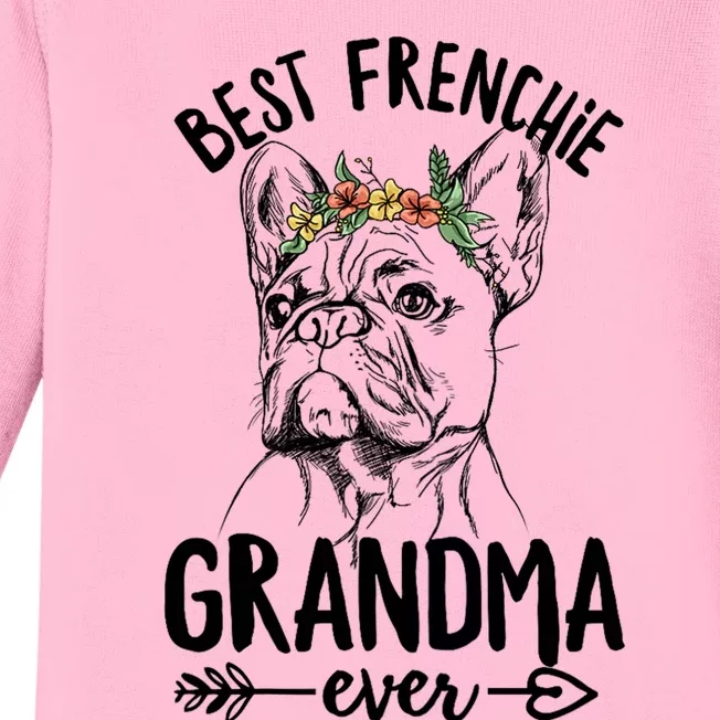 Best Frenchie Grandma Ever Design for your Frenchie Grandma Baby Long Sleeve Bodysuit