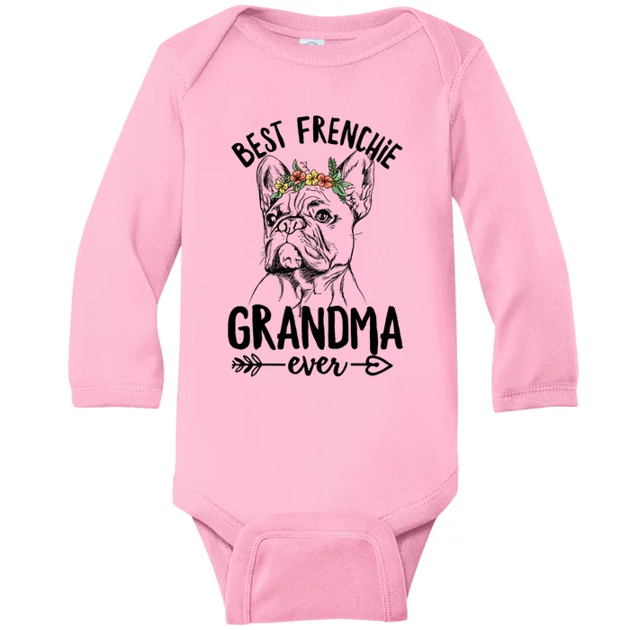 Best Frenchie Grandma Ever Design for your Frenchie Grandma Baby Long Sleeve Bodysuit