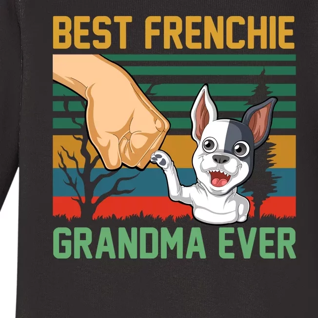 Best Frenchie Grandma Ever Baby Long Sleeve Bodysuit