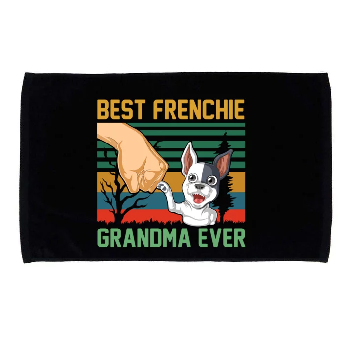 Best Frenchie Grandma Ever Microfiber Hand Towel