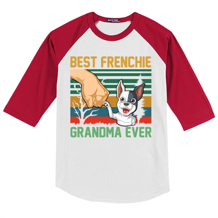 Best Frenchie Grandma Ever Kids Colorblock Raglan Jersey