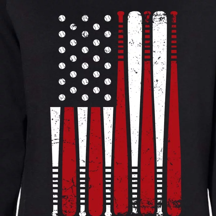 Baseball Flag Gifts Patriotic Baseball Womens California Wash Sweatshirt