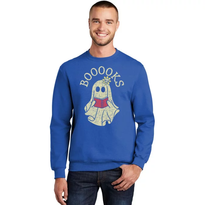 Boooooks Funny Ghost Reading Books Gift Sweatshirt