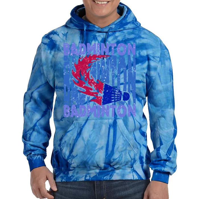 Badminton Funny Gift Tie Dye Hoodie