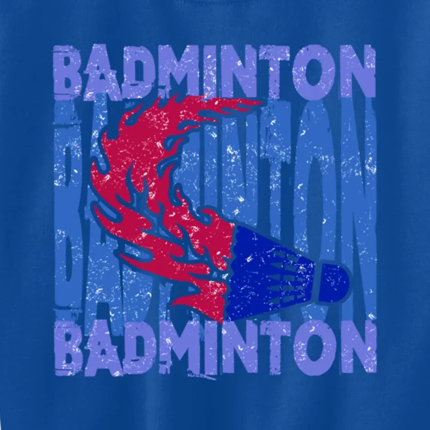 Badminton Funny Gift Kids Sweatshirt