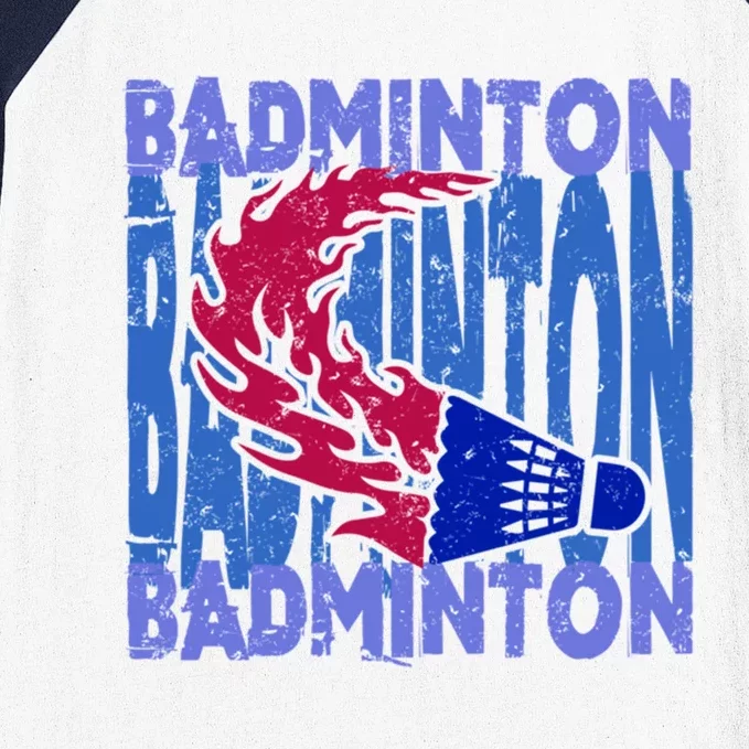 Badminton Funny Gift Baseball Sleeve Shirt