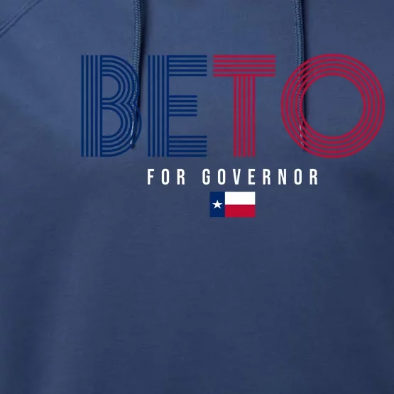 Beto For Governor Texas Flag Performance Fleece Hoodie