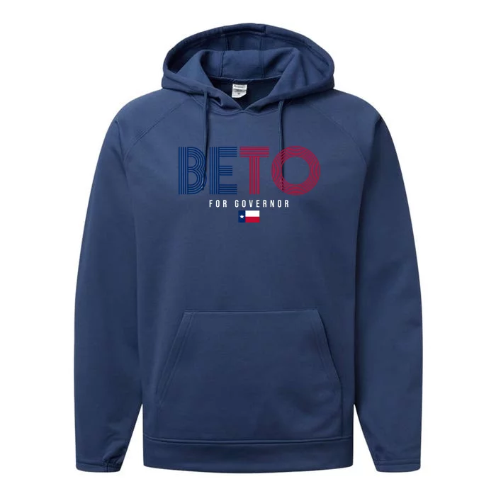 Beto For Governor Texas Flag Performance Fleece Hoodie