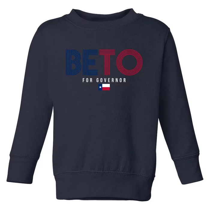 Beto For Governor Texas Flag Toddler Sweatshirt