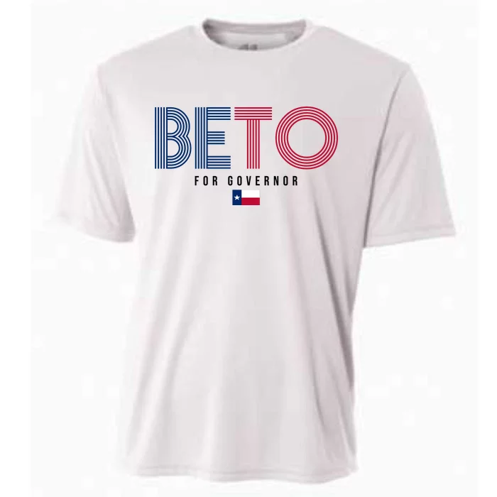 Beto For Governor Texas Flag Cooling Performance Crew T-Shirt