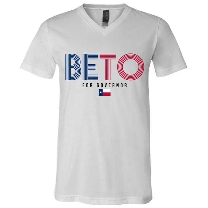 Beto For Governor Texas Flag V-Neck T-Shirt