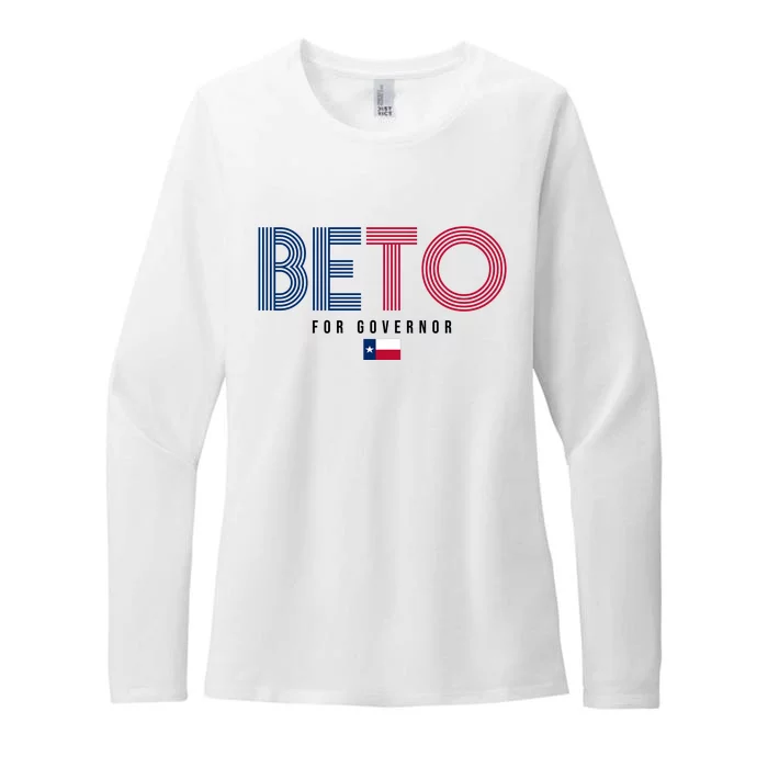 Beto For Governor Texas Flag Womens CVC Long Sleeve Shirt