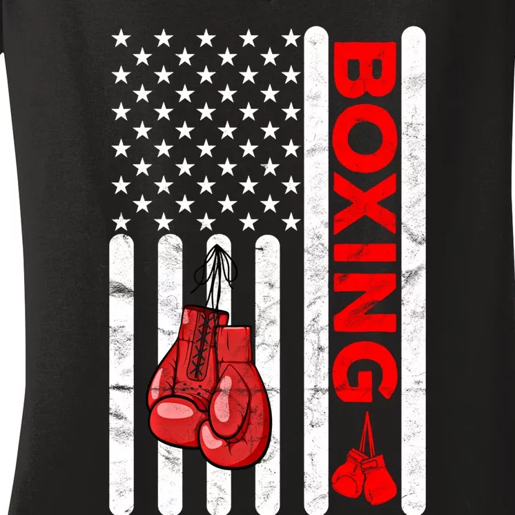 Boxing Funny Gift Training Sports Team Cool Teenager Gift Women's V-Neck T-Shirt