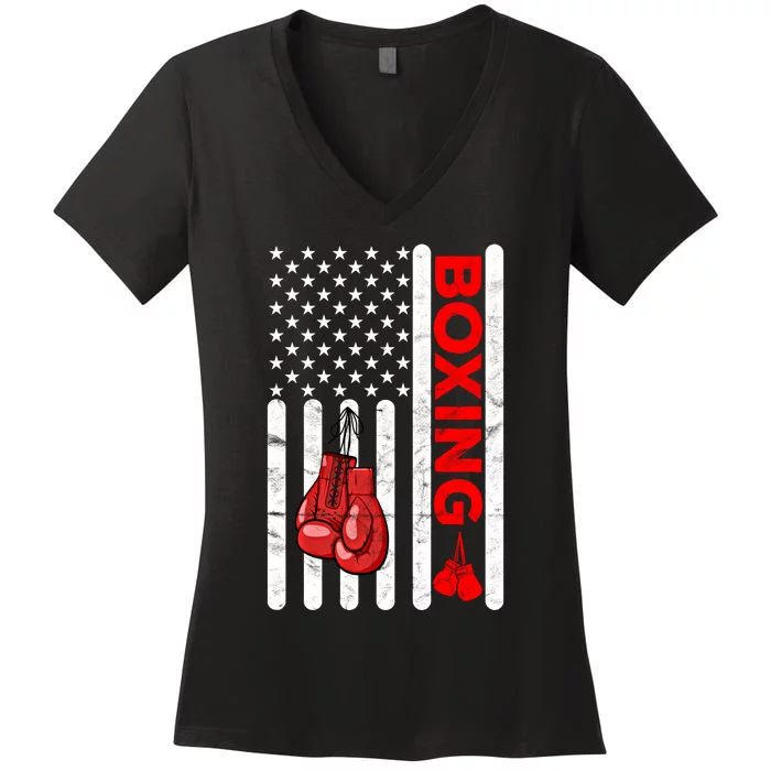 Boxing Funny Gift Training Sports Team Cool Teenager Gift Women's V-Neck T-Shirt