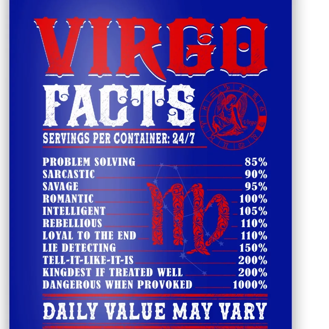 Birthday Funny Gift Virgo Facts Gift Poster