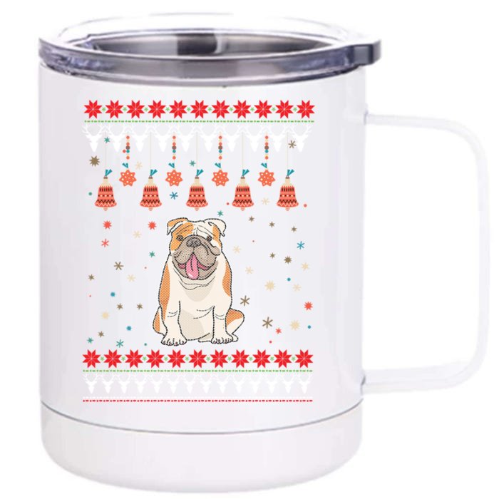 Bulldog Funny Gift For Christmas Funny Gift Front & Back 12oz Stainless Steel Tumbler Cup