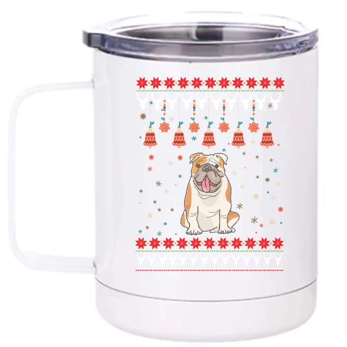 Bulldog Funny Gift For Christmas Funny Gift Front & Back 12oz Stainless Steel Tumbler Cup