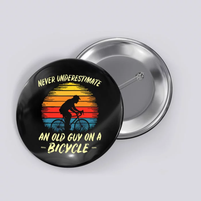 Bicycle Fathersday Grandpa Outdoor Cyclist Button