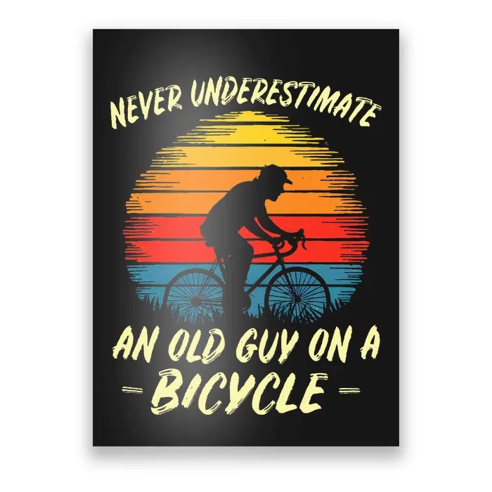 Bicycle Fathersday Grandpa Outdoor Cyclist Poster