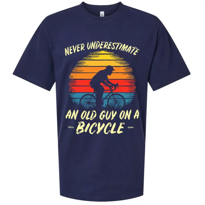 Bicycle Fathersday Grandpa Outdoor Cyclist Sueded Cloud Jersey T-Shirt