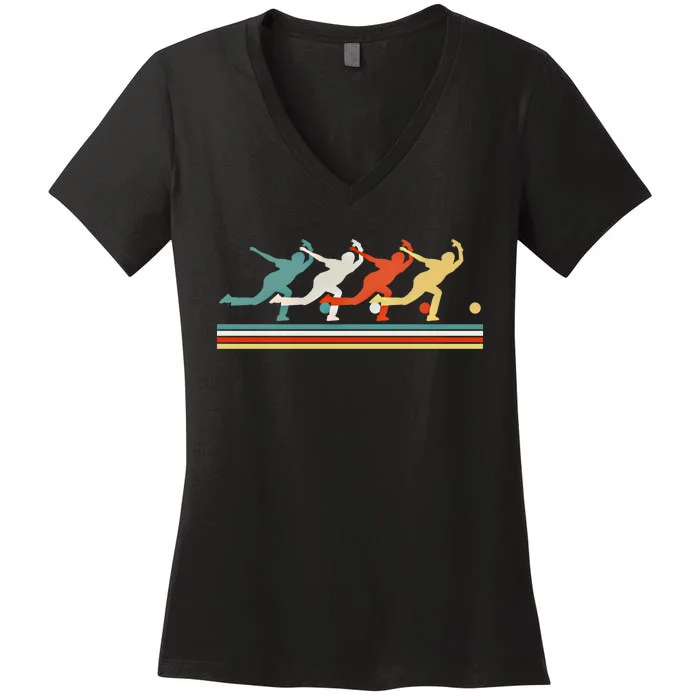 Bowling Funny Gift Women's V-Neck T-Shirt